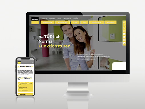 Website von Norma Reiden AG dargestellt auf dem Desktop und Smartphone